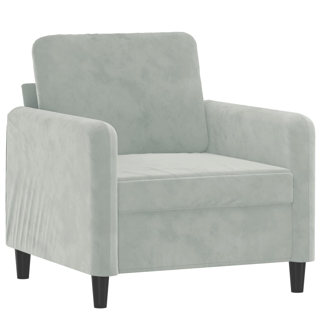 3-dijelni set sofa svjetlosivi baršunasti