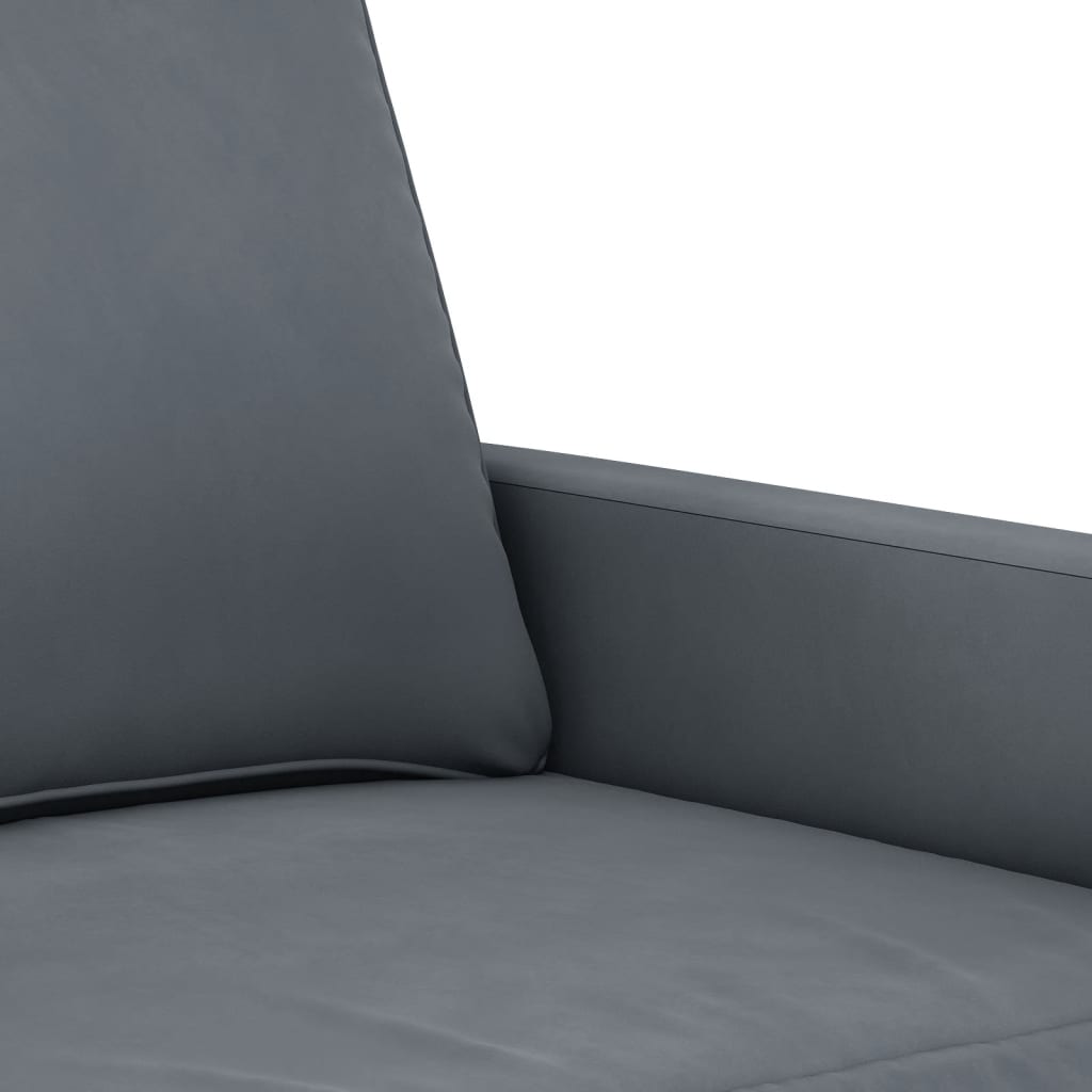 4-dijelni set sofa tamnosivi baršunasti