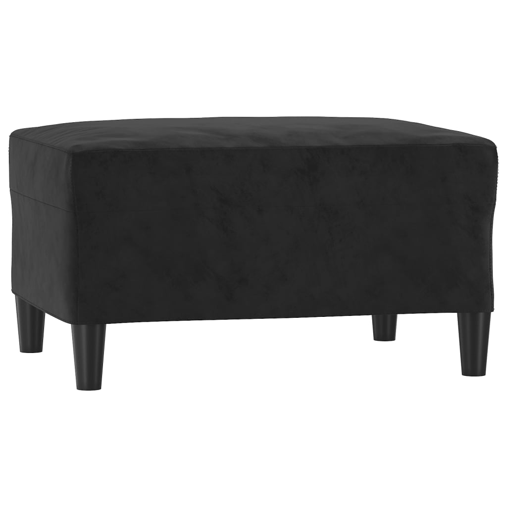 4-dijelni set sofa crni baršunasti