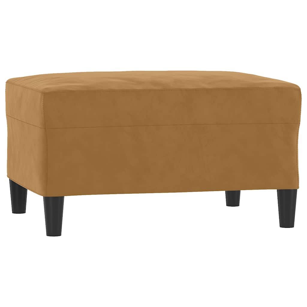 4-dijelni set sofa smeđi baršunasti