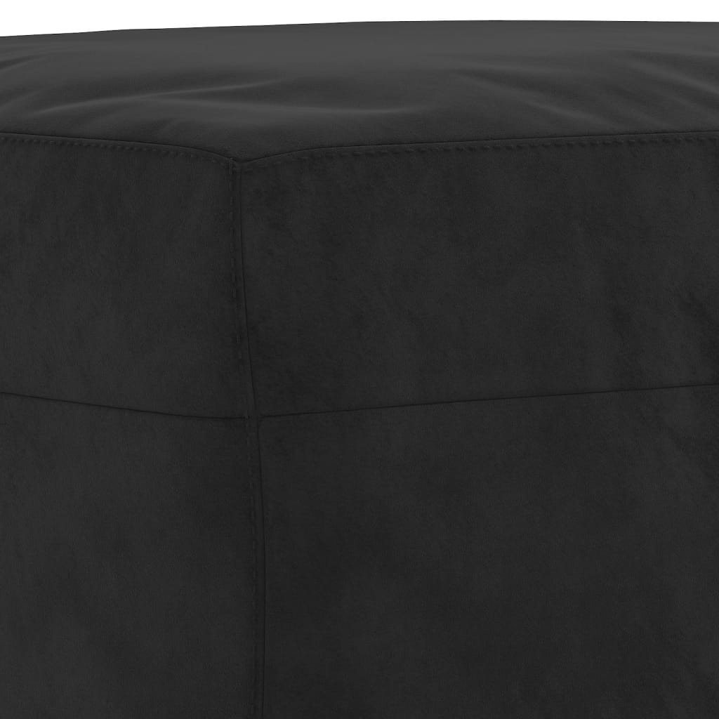 4-dijelni set sofa s jastucima crni baršunasti