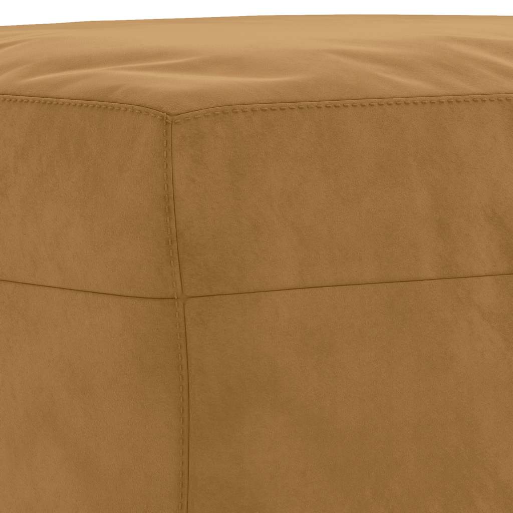 4-dijelni set sofa s jastucima smeđi baršunasti