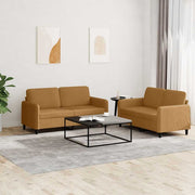 2-dijelni set sofa smeđi baršunasti