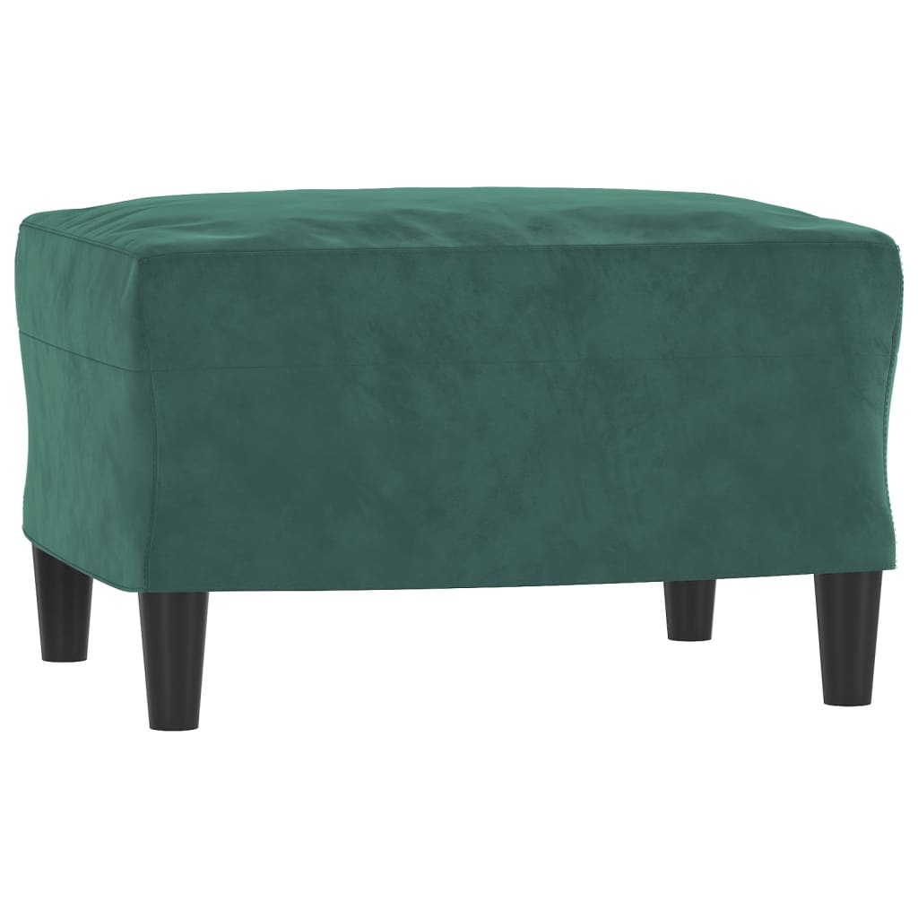 3-dijelni set sofa tamnozeleni baršunasti