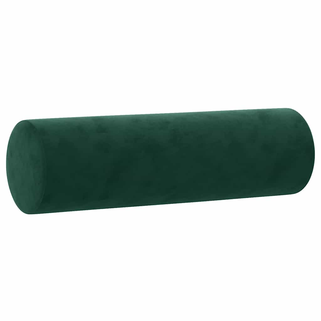 2-dijelni set sofa s jastucima tamnozeleni baršunasti