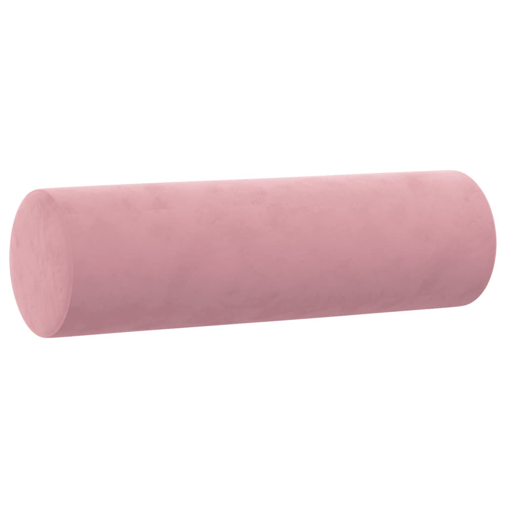 3-dijelni set sofa s jastucima ružičasti baršunasti