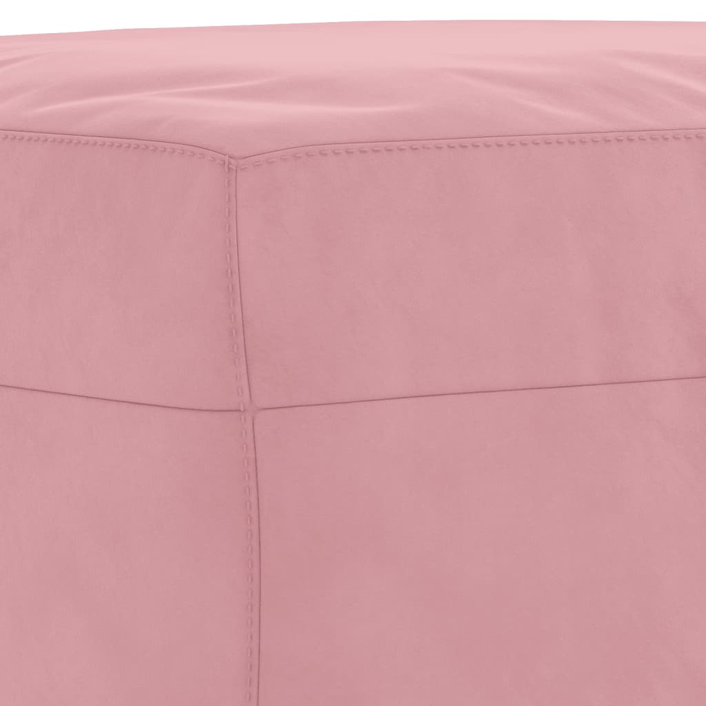 3-dijelni set sofa s jastucima ružičasti baršunasti