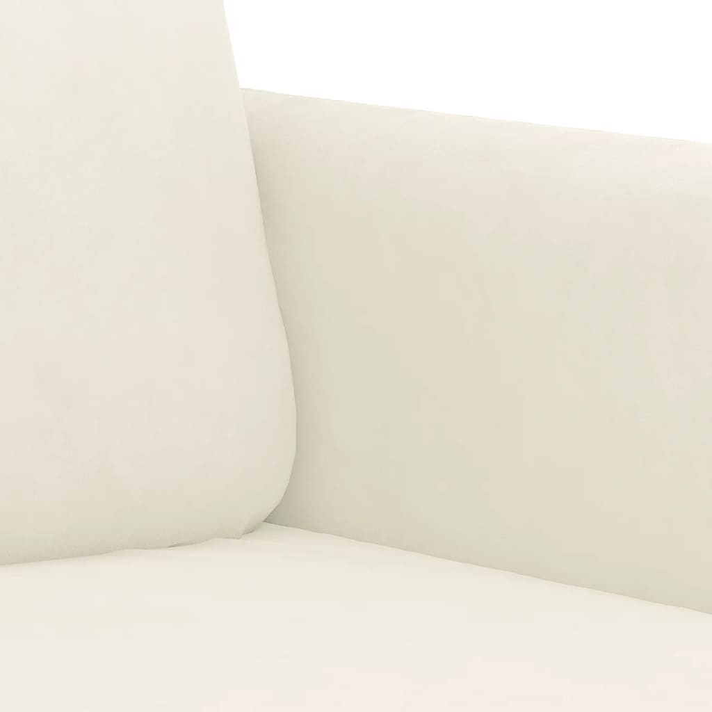 3-dijelni set sofa s jastucima krem baršunasti