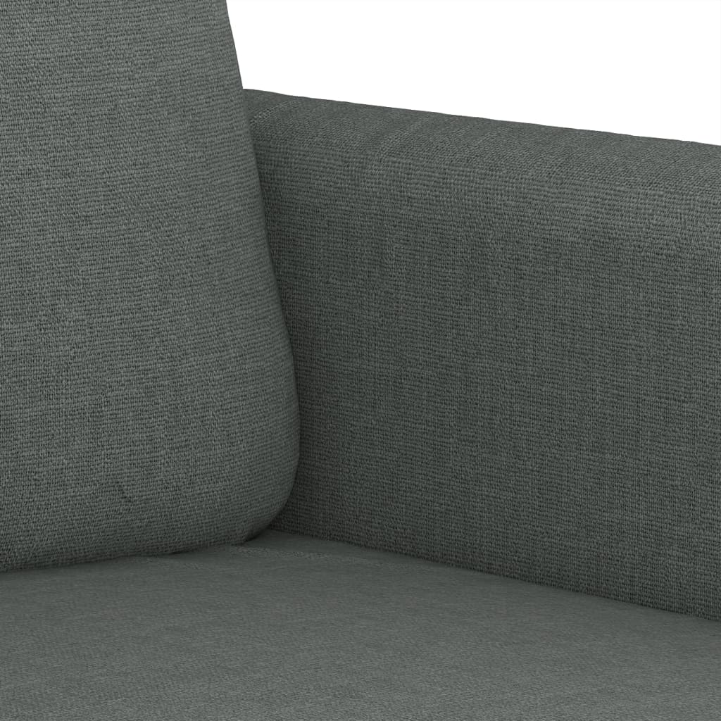 3-dijelni set sofa s jastucima tamnosivi od tkanine