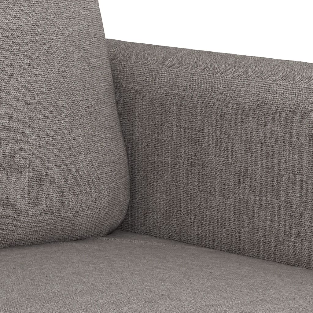 3-dijelni set sofa s jastucima smeđesivi od tkanine