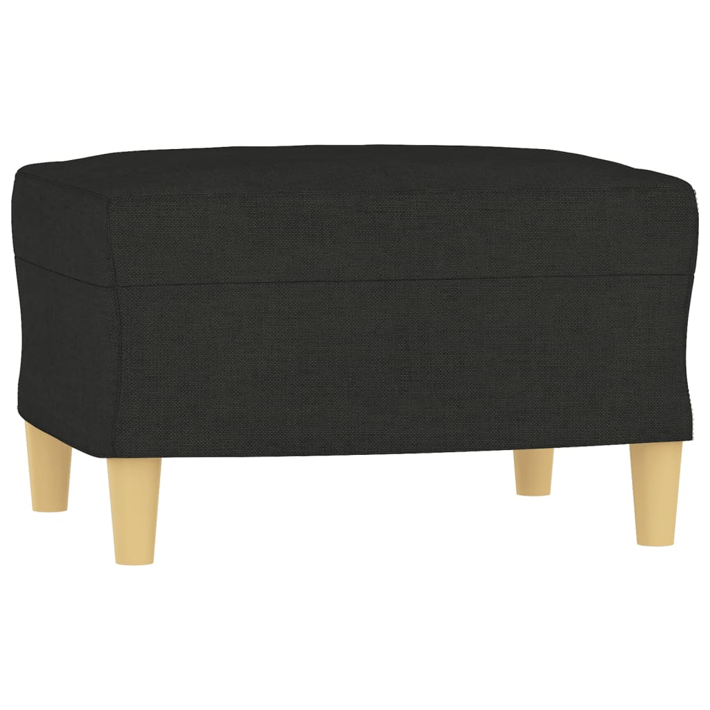 4-dijelni set sofa s jastucima crni od tkanine