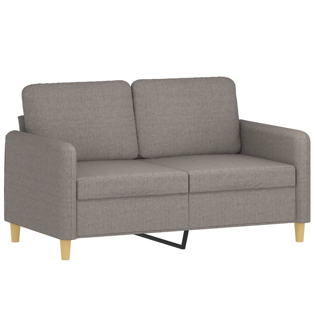 4-dijelni set sofa s jastucima smeđesivi od tkanine
