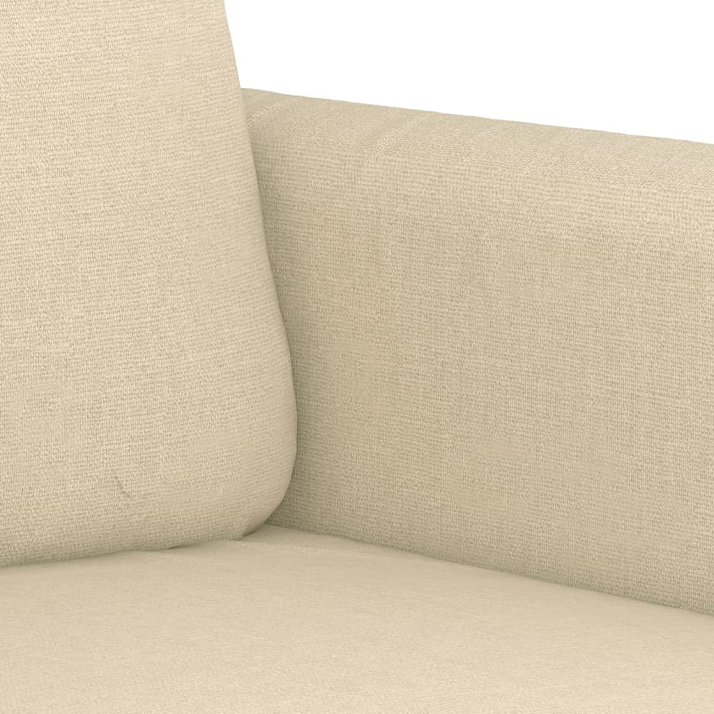 3-dijelni set sofa s jastucima krem od mikrovlakana
