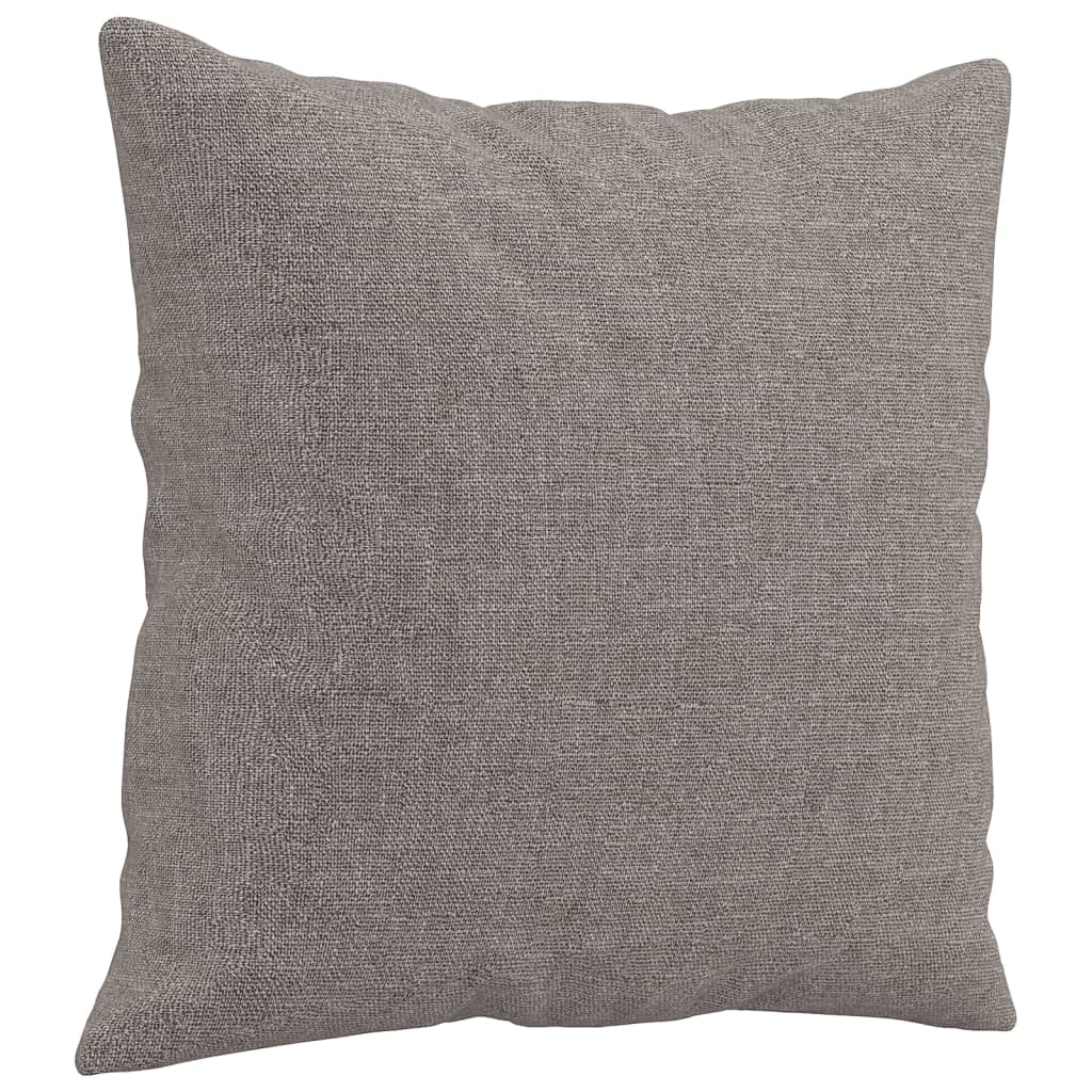 3-dijelni set sofa s jastucima smeđesivi od tkanine