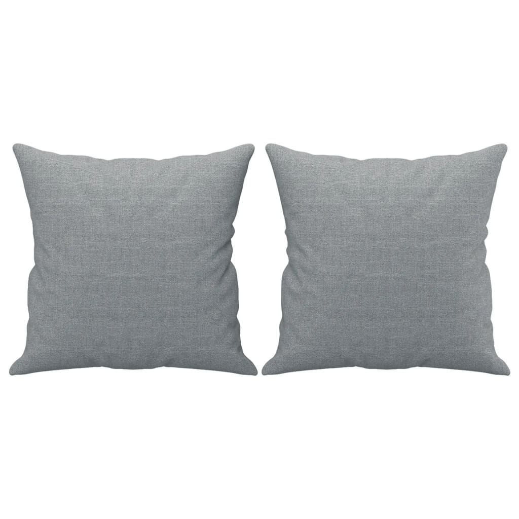 4-dijelni set sofa s jastucima svjetlosivi od tkanine