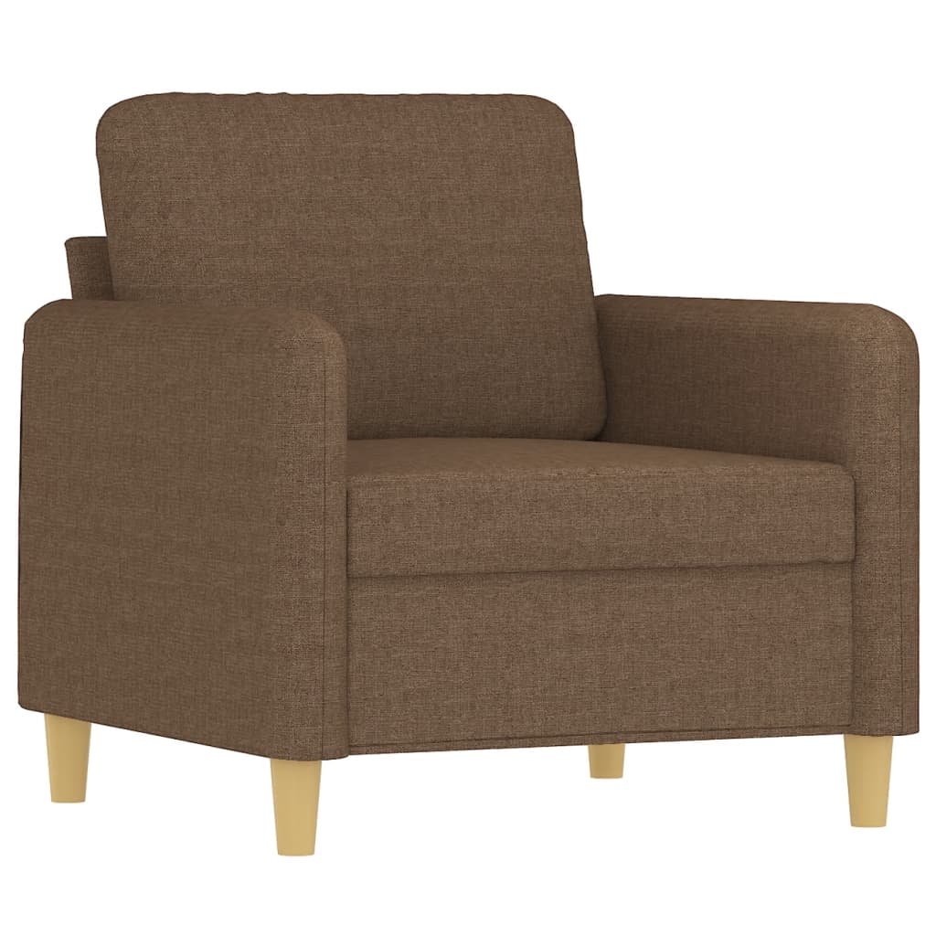 4-dijelni set sofa s jastucima smeđi od tkanine