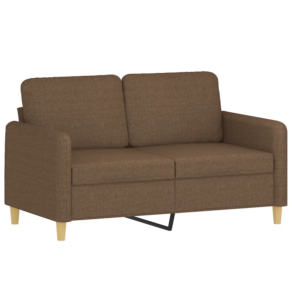 4-dijelni set sofa s jastucima smeđi od tkanine