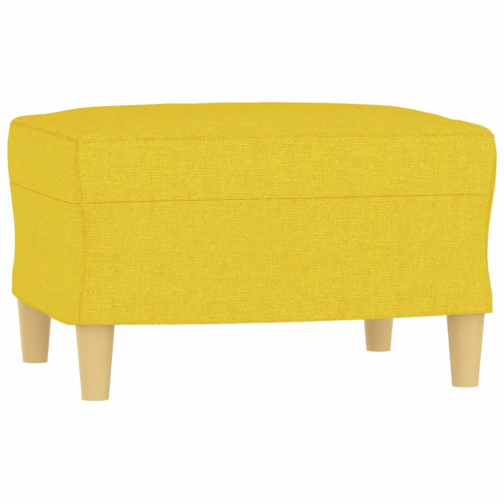 4-dijelni set sofa s jastucima svjetložuti od tkanine