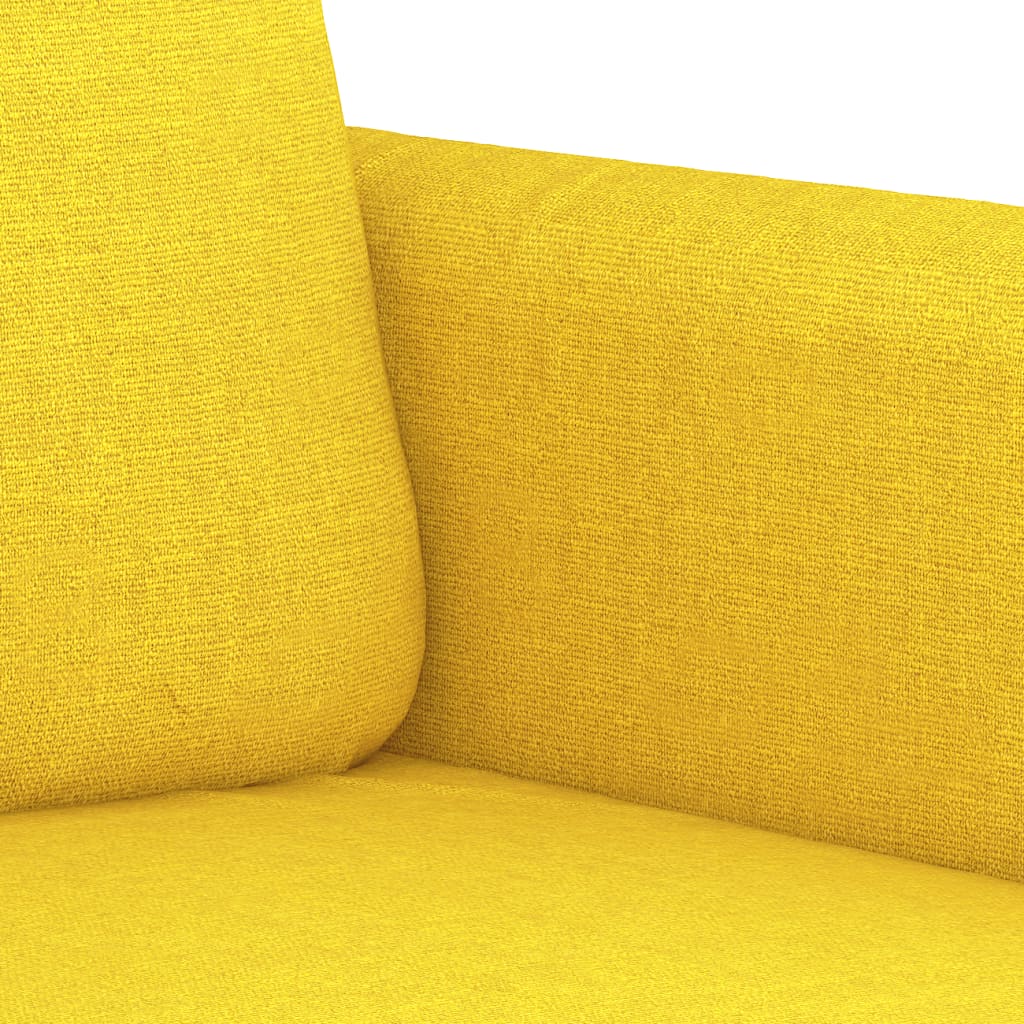 4-dijelni set sofa s jastucima svjetložuti od tkanine