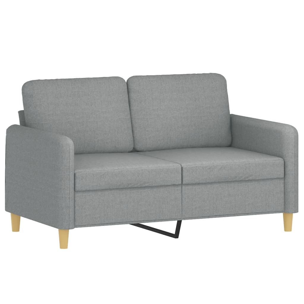 2-dijelni set sofa s jastucima svjetlosivi od tkanine