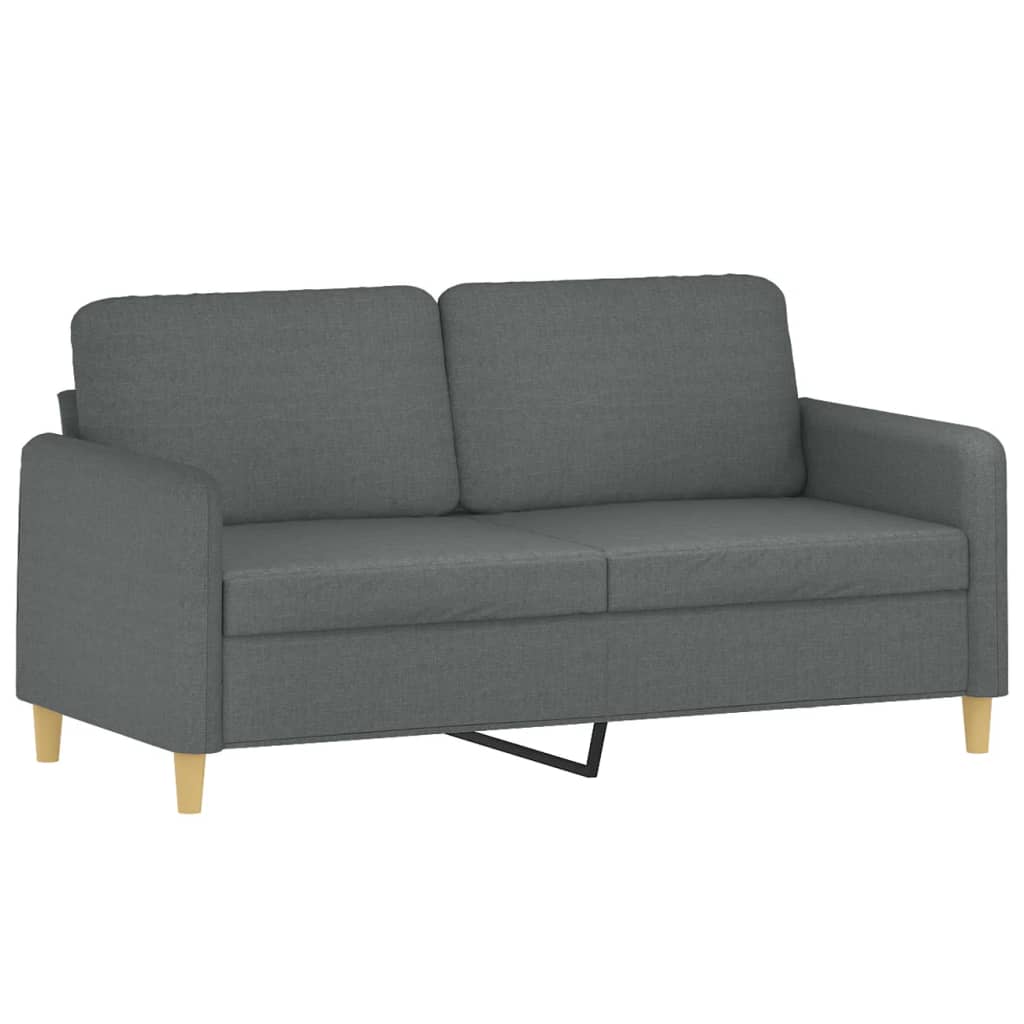 2-dijelni set sofa s jastucima tamnosivi od tkanine