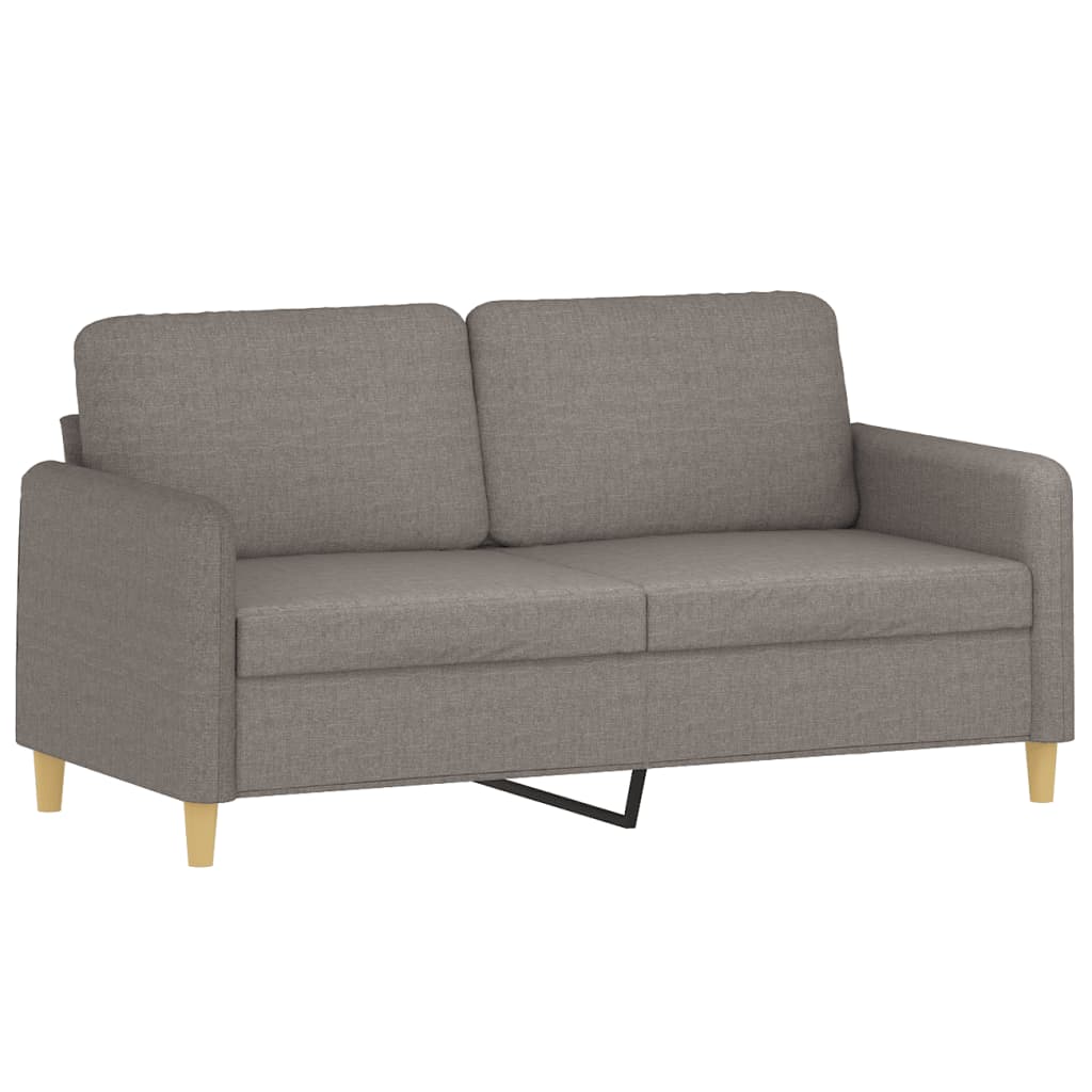 3-dijelni set sofa s jastucima smeđesivi od tkanine