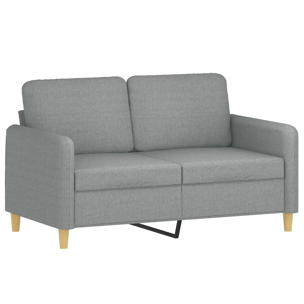 2-dijelni set sofa s jastucima svjetlosivi od tkanine