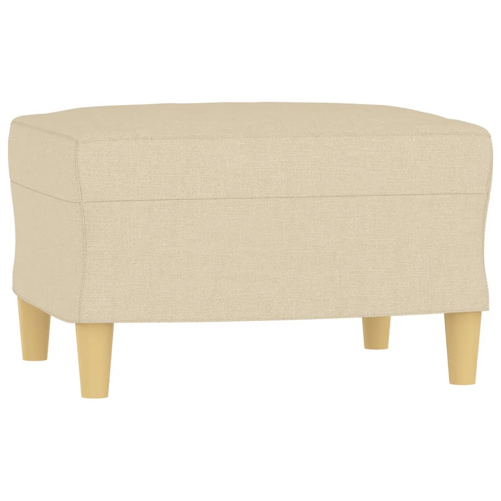 3-dijelni set sofa s jastucima krem od mikrovlakana