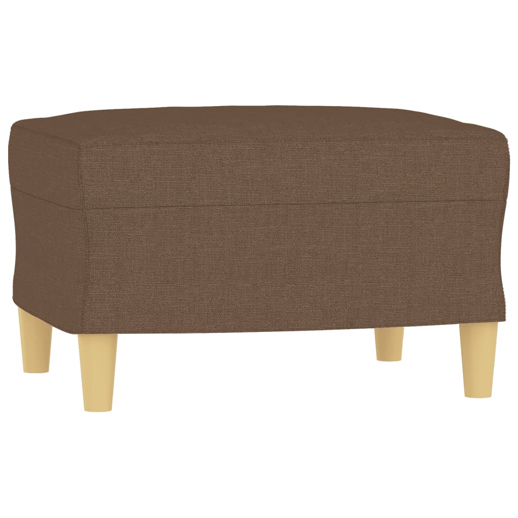 3-dijelni set sofa s jastucima smeđi od tkanine