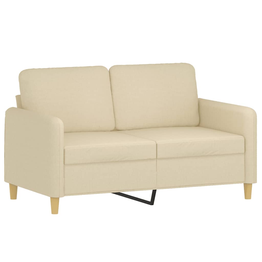 3-dijelni set sofa s jastucima krem od tkanine