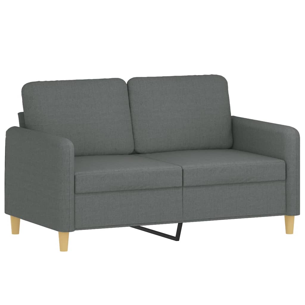 2-dijelni set sofa s jastucima tamnosivi od tkanine