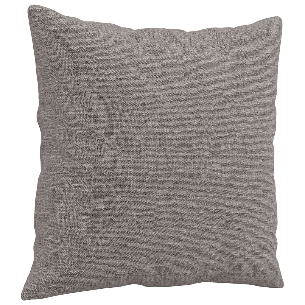 2-dijelni set sofa s jastucima smeđesivi od tkanine