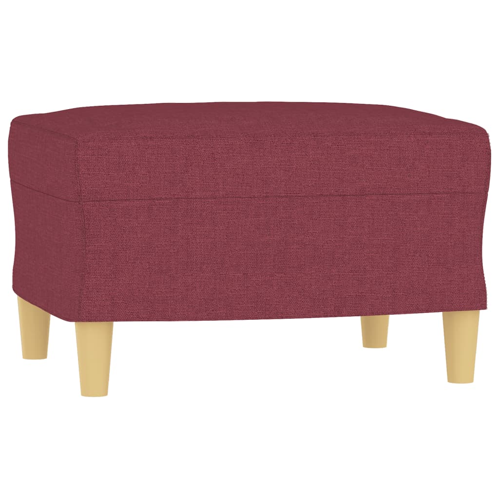 3-dijelni set sofa s jastucima crvena boja vina od tkanine