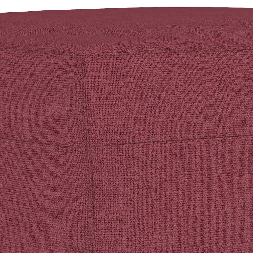 3-dijelni set sofa s jastucima crvena boja vina od tkanine