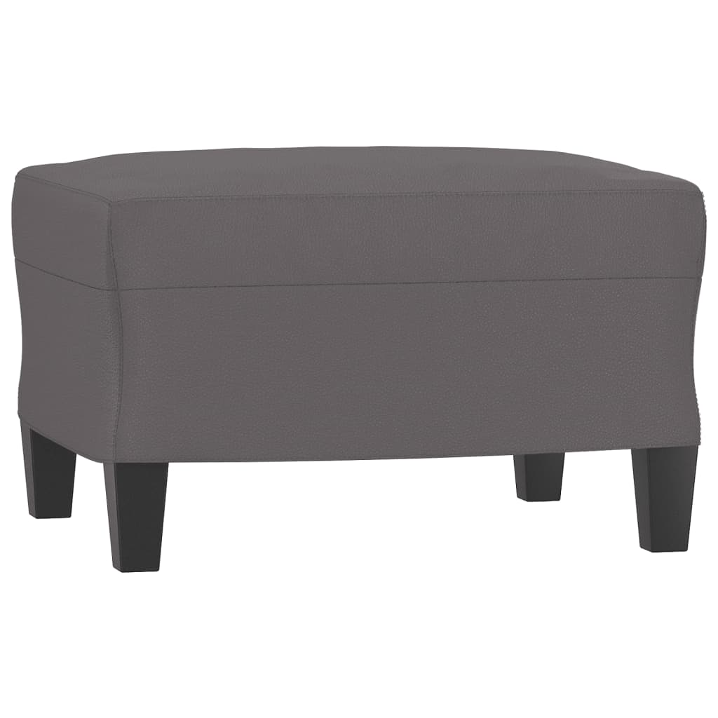 3-dijelni set sofa s jastucima sivi od umjetne kože