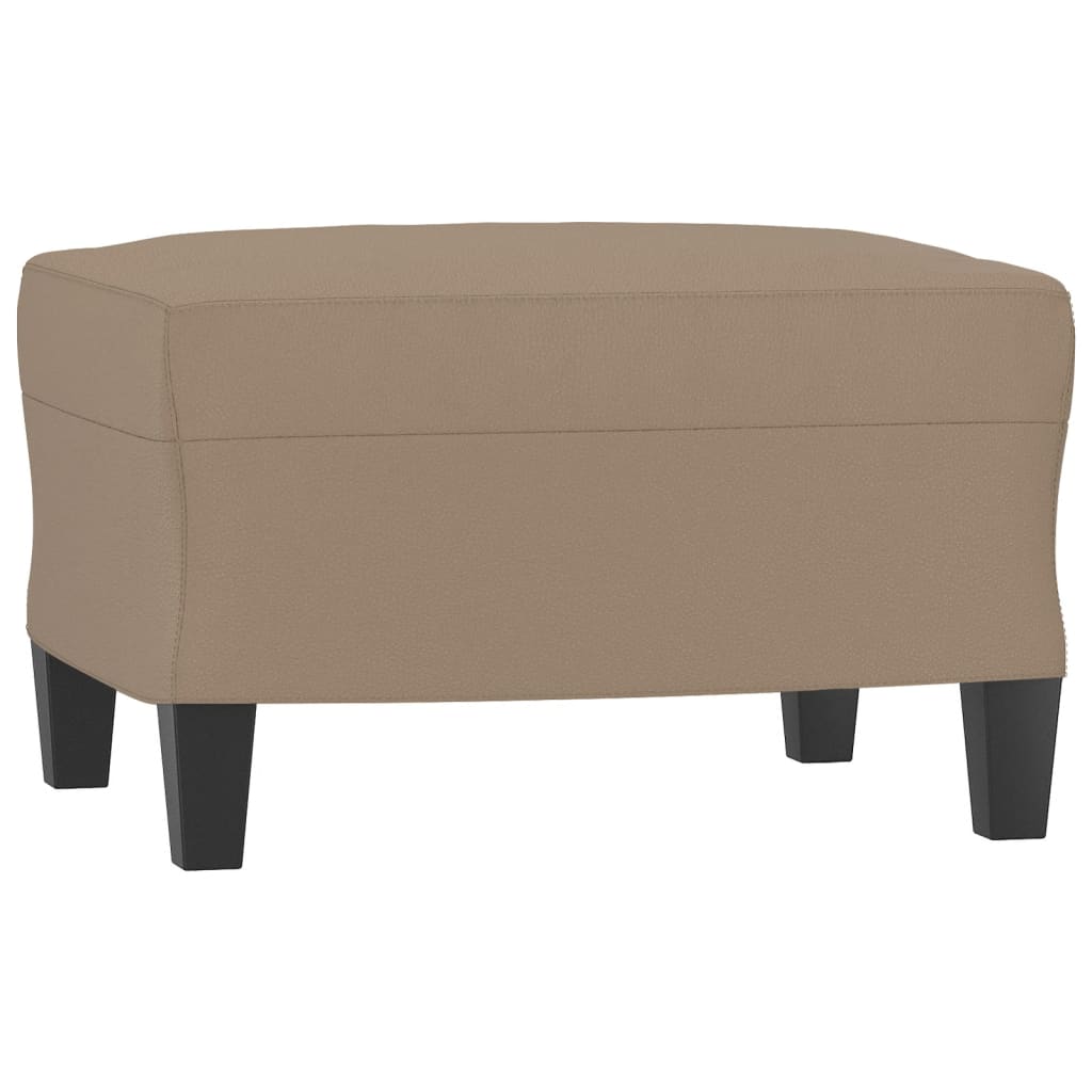 3-dijelni set sofa s jastucima boja cappuccina od umjetne kože