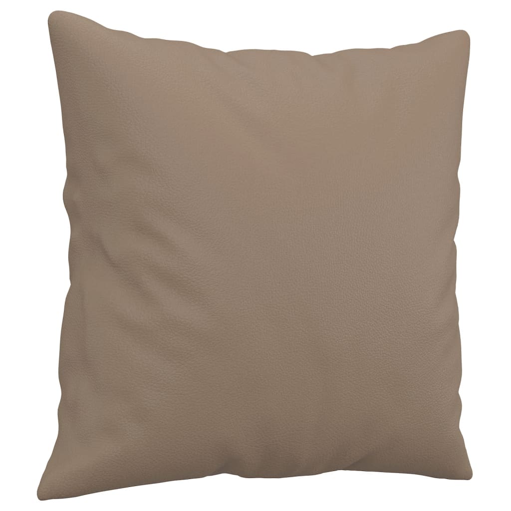 3-dijelni set sofa s jastucima boja cappuccina od umjetne kože