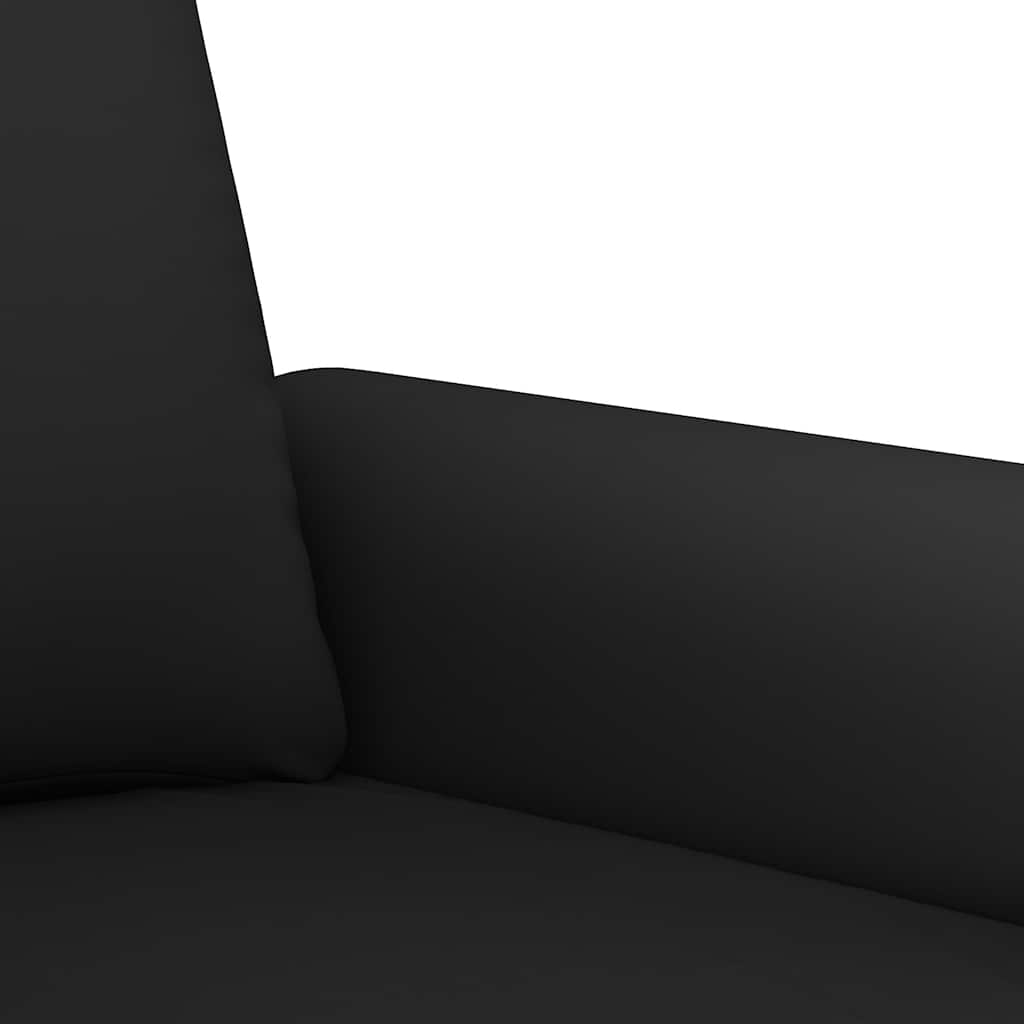 3-dijelni set sofa s jastucima crni baršunasti