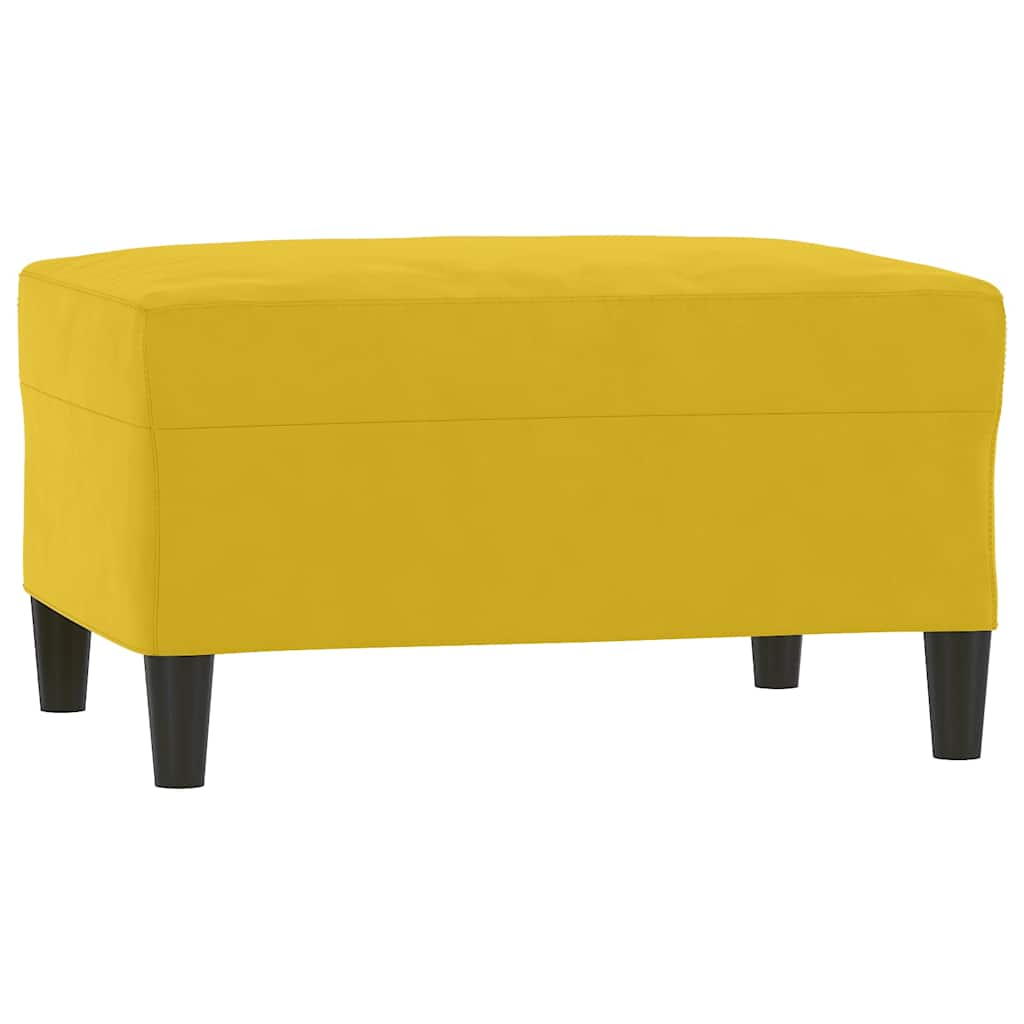 4-dijelni set sofa s jastucima žuti baršunasti Žuta