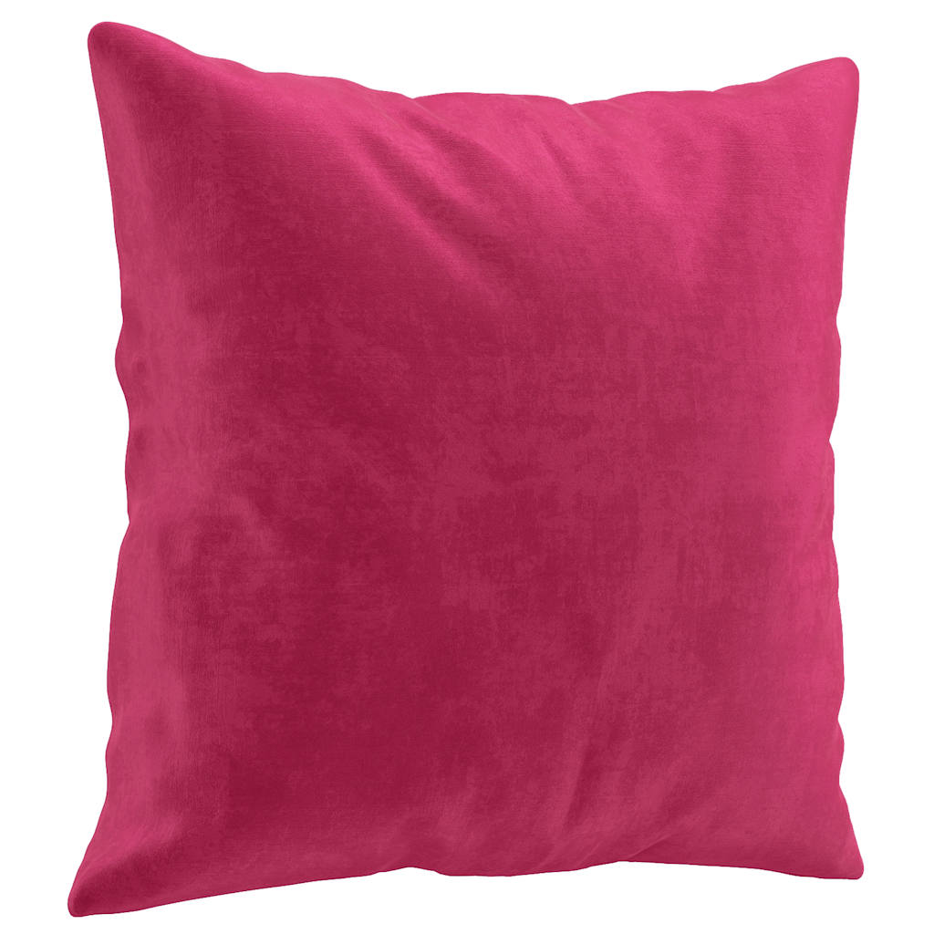 3-dijelni set sofa s jastucima crvena boja vina baršunasti