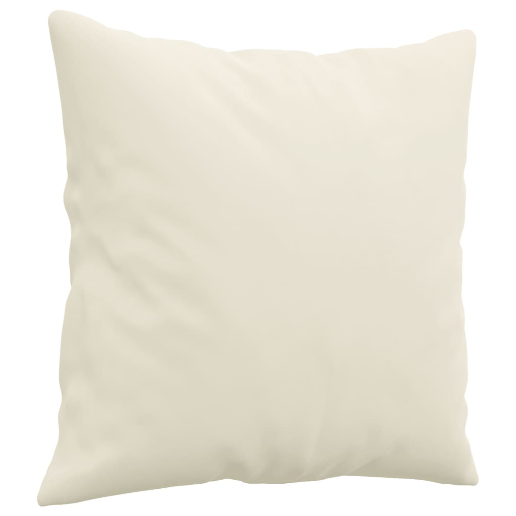 3-dijelni set sofa s jastucima krem baršunasti
