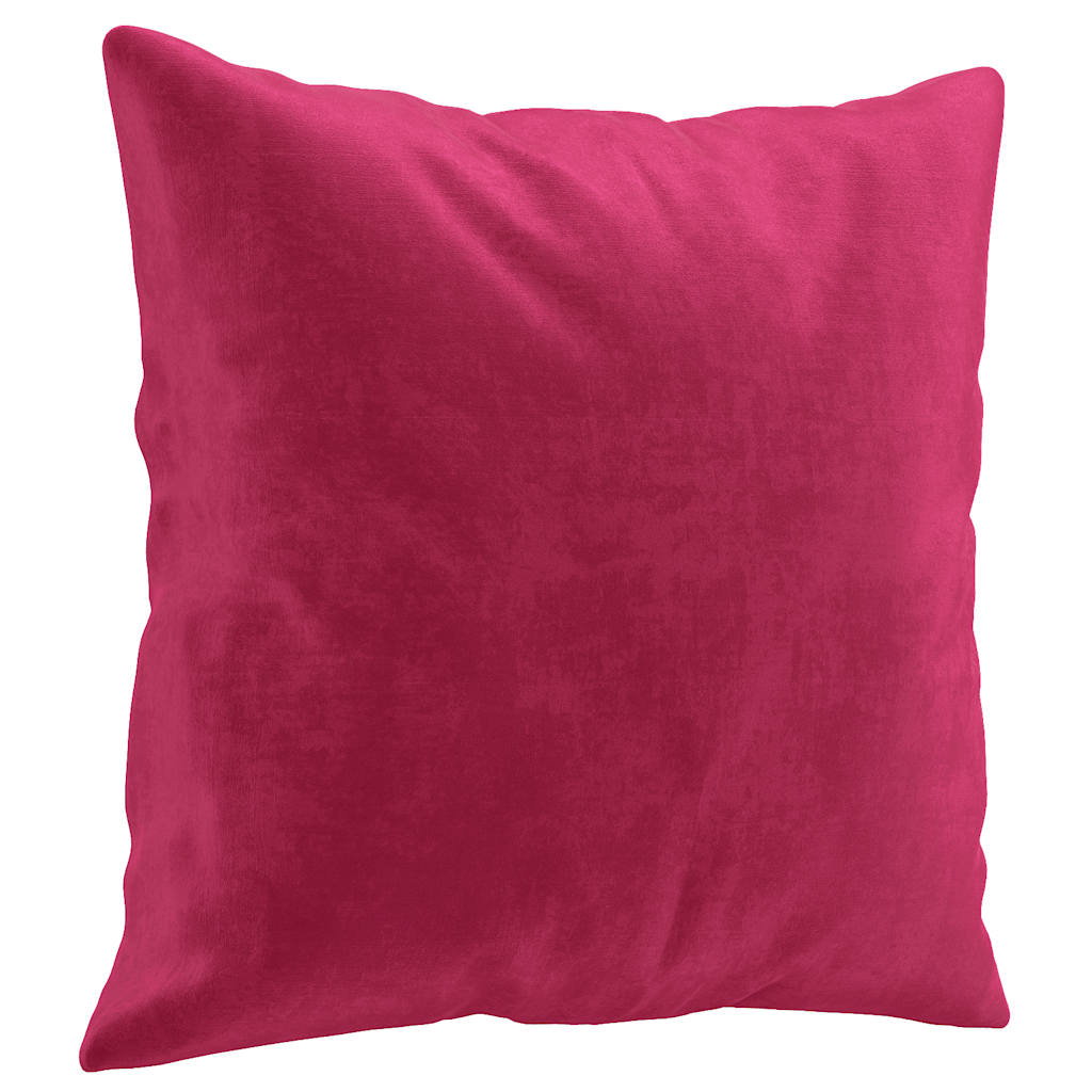 4-dijelni set sofa s jastucima crvena boja vina baršunasti
