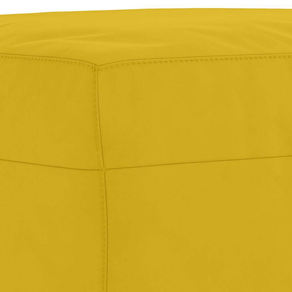 4-dijelni set sofa s jastucima žuti baršunasti