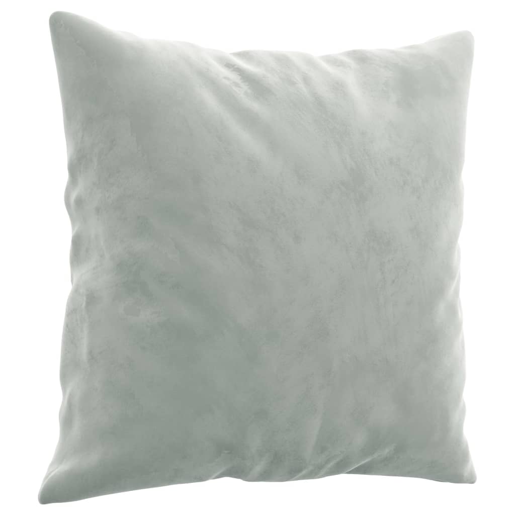 3-dijelni set sofa s jastucima svjetlosivi baršunasti
