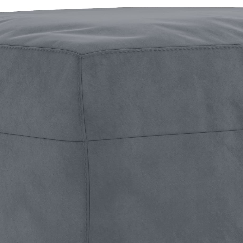 3-dijelni set sofa s jastucima tamnosivi baršunasti