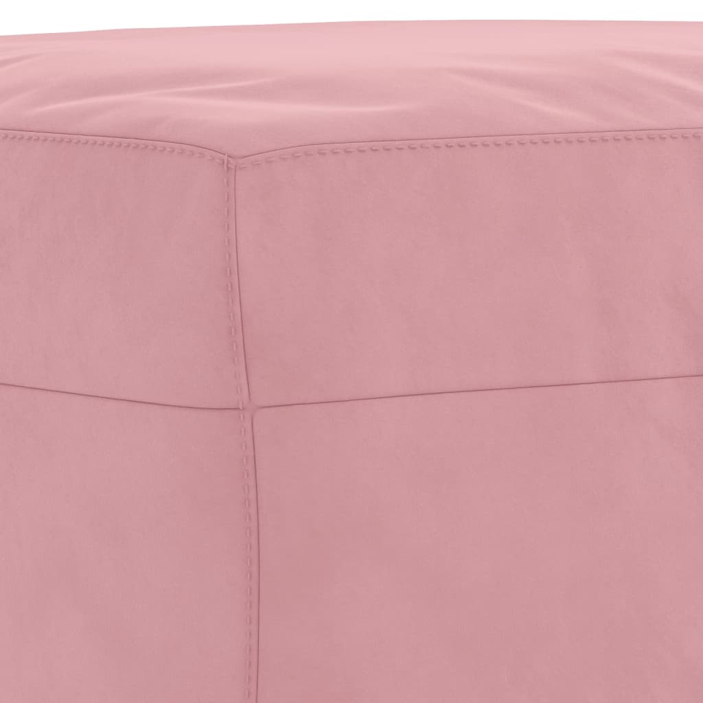 3-dijelni set sofa s jastucima ružičasti baršunasti
