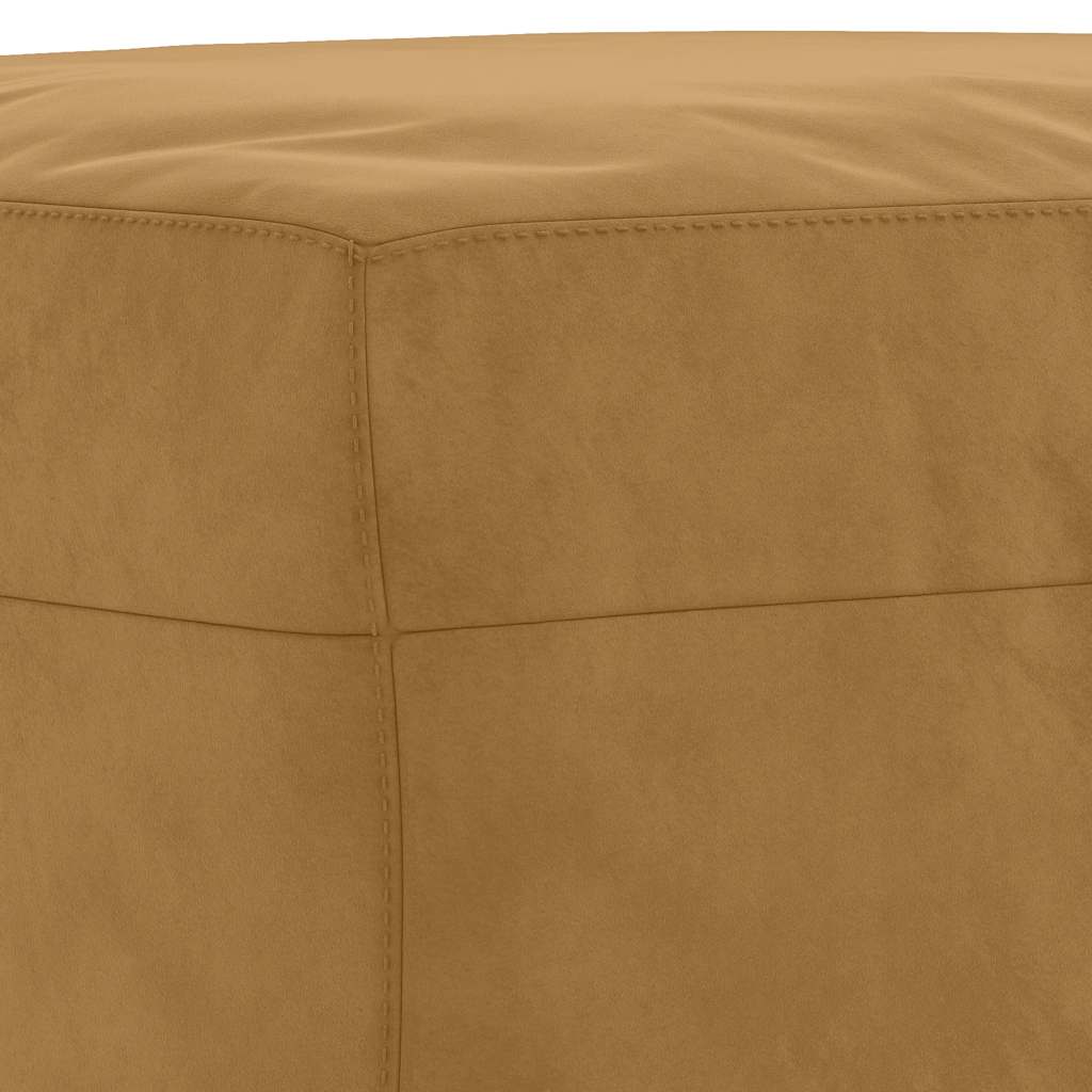 3-dijelni set sofa s jastucima smeđi baršunasti