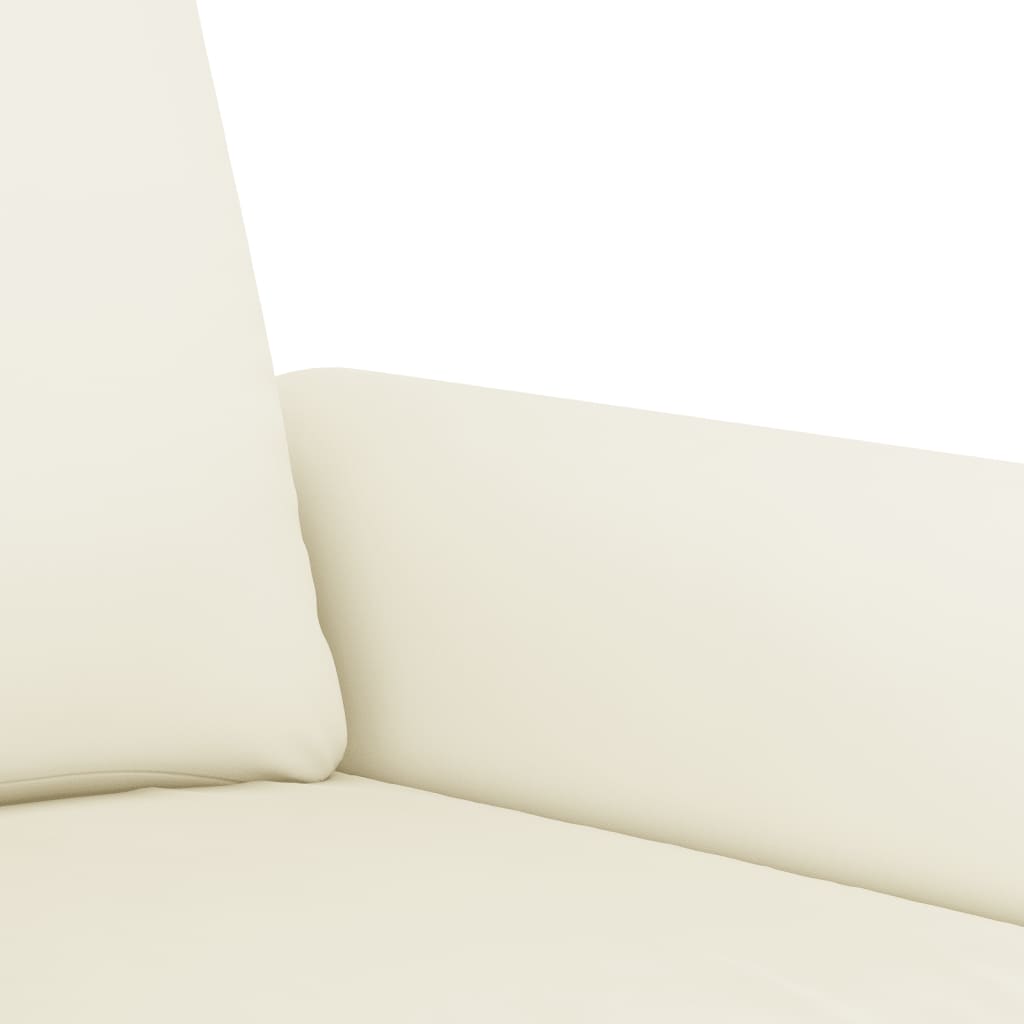 3-dijelni set sofa s jastucima krem baršunasti