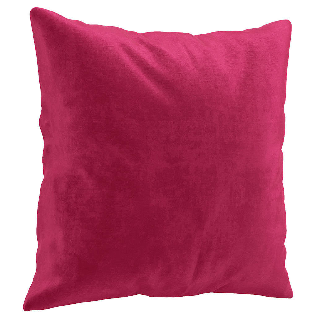 2-dijelni set sofa s jastucima crvena boja vina baršunasti