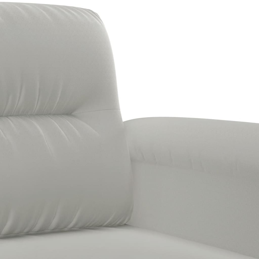 4-dijelni set sofa s jastucima svjetlosivi od mikrovlakana